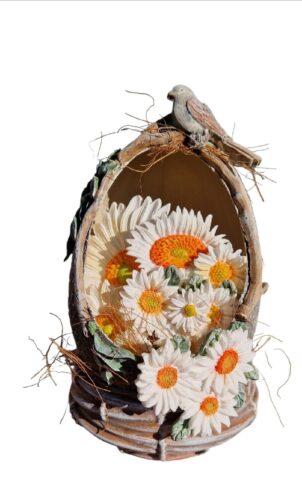 Buchet de margarete in cos de portelan