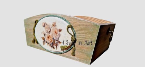 Ladita din lemn cu crapaturi Mozaic si Shabby Rustic